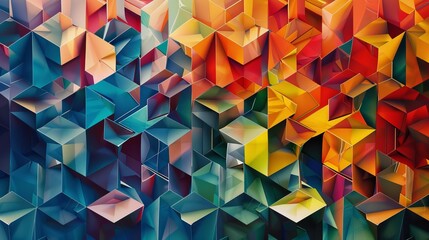 Wall Mural - colorful triangular abstract background