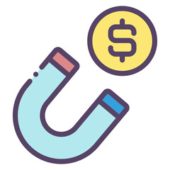 Sticker - attract money icon