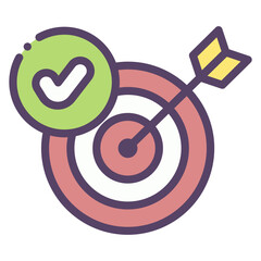 Sticker - target with checkmark icon