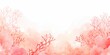 Coral splash banner watercolor background for textures backgrounds and web banners texture blank empty pattern with copy space for product 