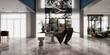 luxury villa house living room 3d render