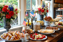 Exquisite Independence Day Brunch Buffet Spread
