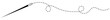 © Quirk Craft Studio - Needle and dotted thread silhouette icon vector illustration. Eps 10. white background