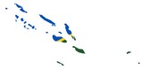 Fototapeta Dmuchawce - Outline of the map of  Solomon Islands