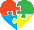 Vector Autism Awareness Heart