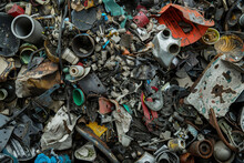 Industrial Waste Materials Close-Up Texture Variety
