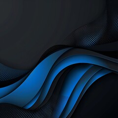 Poster - Minimalist Design: Modern Blue-Black Presentation Background