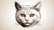 facea vector illustration of a white background with a cat face design,.