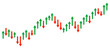 Arrows trading chart to analyze the trade in the foreign exchange and stock market, price change, capital gain