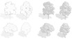 © Weronika - set of isometric trees, axonometric trees