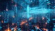 © pinkrabbit - cityscape with space and neon light effect. Modern hi-tech, science, futuristic technology concept. Abstract digital high tech city design for banner background