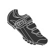 Cyclism Boot Icon Silhouette Illustration. Sport Shoes Vector Graphic Pictogram Symbol Clip Art. Doodle Sketch Black Sign.
