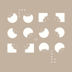 Cookie icon vector isolated on white background, logo concept of Cookie sign on transparent background, filled black symbol