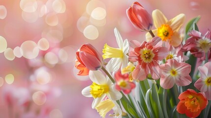 Wall Mural - Colorful flowers in a vase