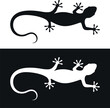Lizard logo.  Isolated lizard on white background