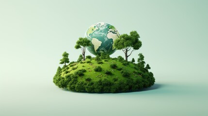 Poster - green planet earth