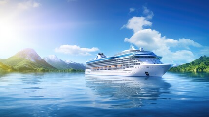 Poster - cruise ship in the sea