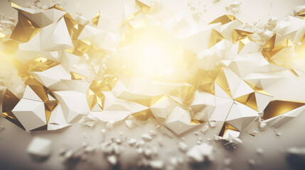 White and gold elegant abstract background banner