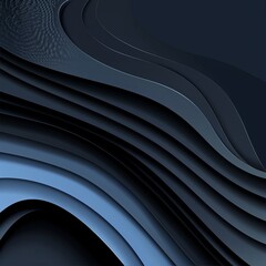 Poster - Sleek and Stylish: Blue-Black Modern Presentation Background