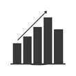 © NikahGeh - Silhouette Infographic bar graph growth 2D object black color only