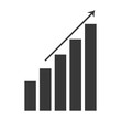 © NikahGeh - Silhouette Infographic bar graph growth 2D object black color only