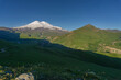 Mount Elbrus at sunrise Caucasus mountains