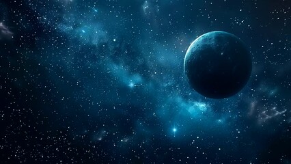 Wall Mural - Space animation with planets, nebulae, and galaxies. looping time-lapse video