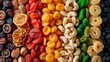 © Nijat - Different dried fruits and nuts as background, closeup