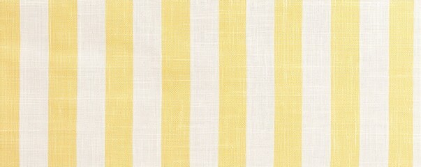 Yellow white striped natural cotton linen textile texture background blank empty pattern with copy space for product design or text copyspace mock-up 