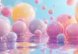 © Molang Visual - 3D rendering of colorful balls floating in a liquid