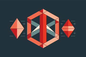Aufkleber - minimalist geometric form integrated with a custom-designed typeface, creating a cohesive design.