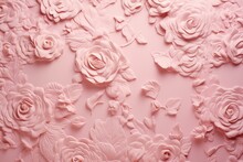 Pink Roses 3D Wall Sculpture
