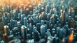 © Анатолий Сав - Abstract Cities, Can be used for companies related to urban life, tourism, or urban planning. Creates a sense of modernity and activity. Generative AI.