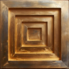 Wall Mural - A gold framed square with a black border