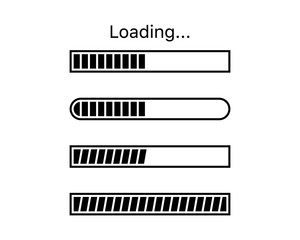 Aufkleber - Loading bar progress icon vector Download progress, Loading status icons. vector illustration