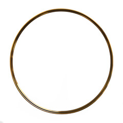 Wall Mural - A gold colored circle with a white background
