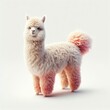 llama alpaca on white