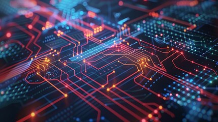 CuttingEdge Machine Learning Technology Abstract Algorithmic Patterns on Computer Screen