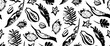 seamless summer tropical pattern with fruit and leave