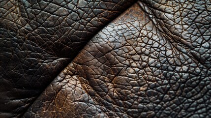 Wall Mural - Close up view of leather texture