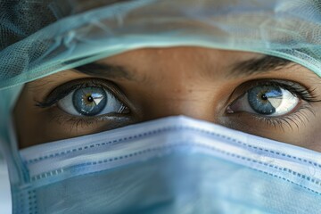 Fototapete - The image depicts a soft turquoise blur with faintly visible shapes, highlighting texture and color