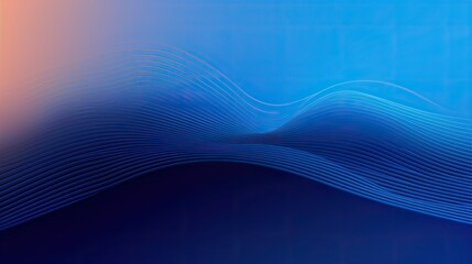 Wall Mural - Gradient curve design with pulsating bursts of cerulean