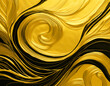 A gold color and black swirl pattern with a gold and black background