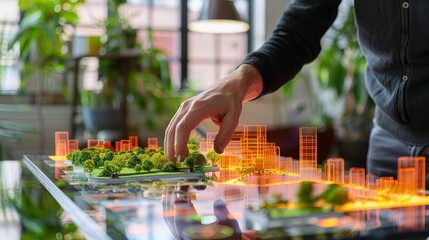 FutureFocused Urban Planner Engaging with Digital City Model for Sustainable Development
