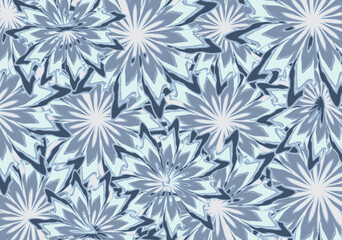 Wall Mural - Abstract winter star background for textiles or fabrics. Patterned gray-light blue snowflake background for business concepts, covers, scrapbooking, tiles, fashion trends and interior solutions, etc.