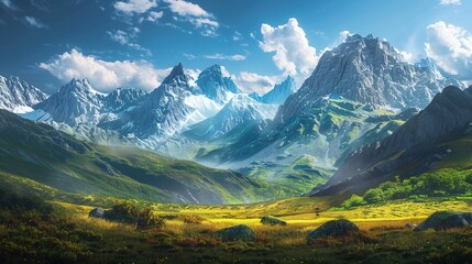 Poster - Wild West beautiful landscape with mountains