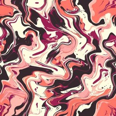 Wall Mural - Vibrant Abstract Liquid Swirl Patterns in Trendy Colors