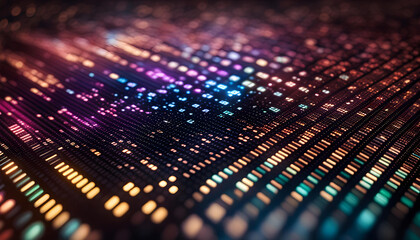 Abstract digital background in the form of a screen with numbers and program codes for computers, writing computer programs