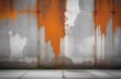 Grunge background with concrete texture, paint streaks and rust