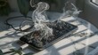 Burning Cell Phone - Phone Fire Caused by Charger